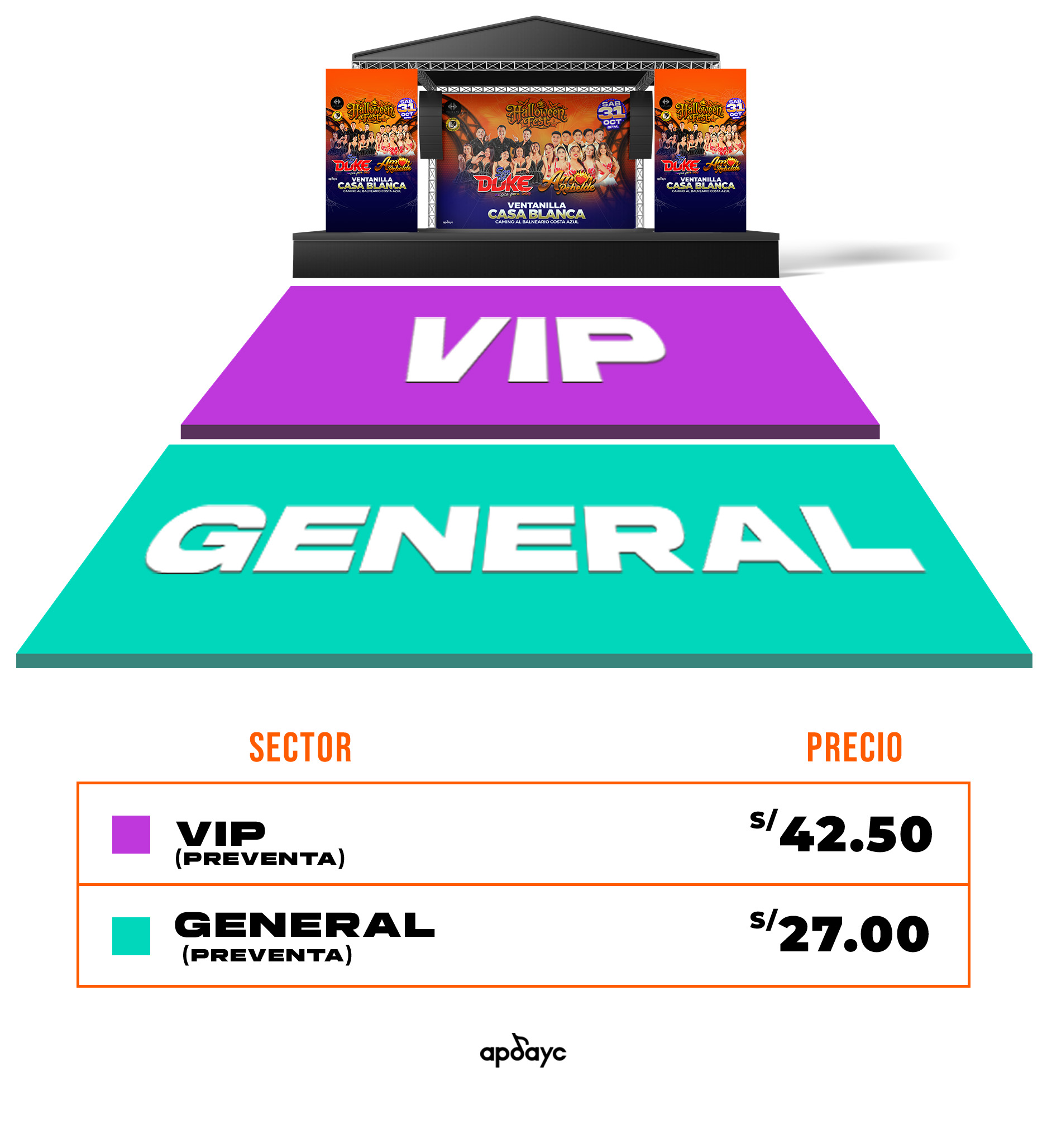 Mapa de ubicación de Halloween Fest: Son del Duke y Amor Rebelde