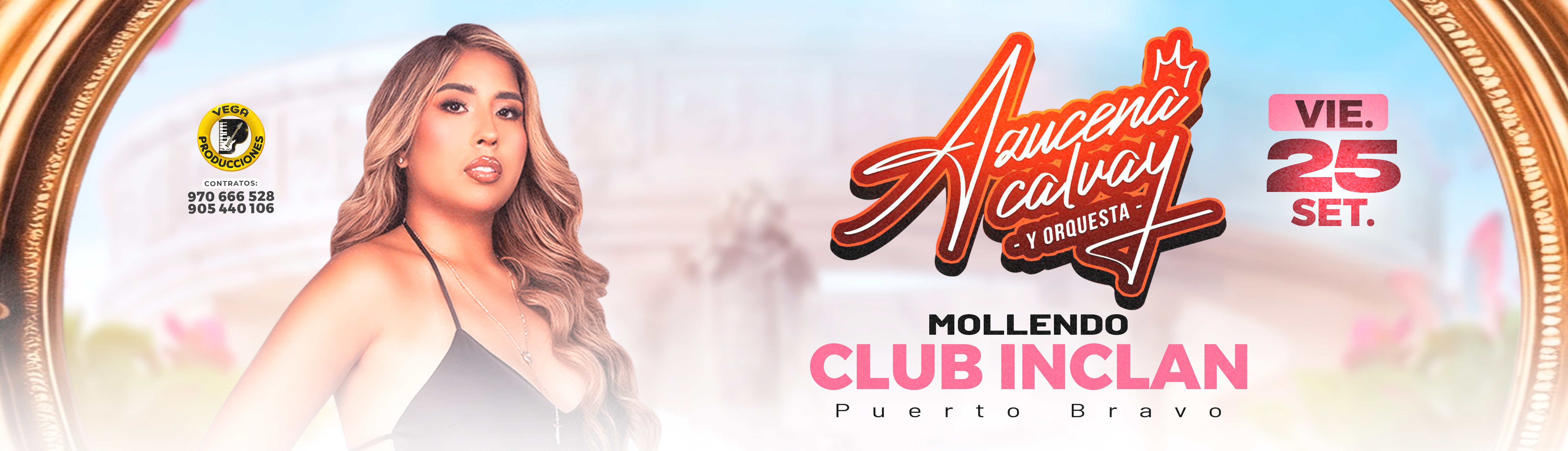 Banner de Azucena Calvay y Orquesta – Mollendo Club Inclán