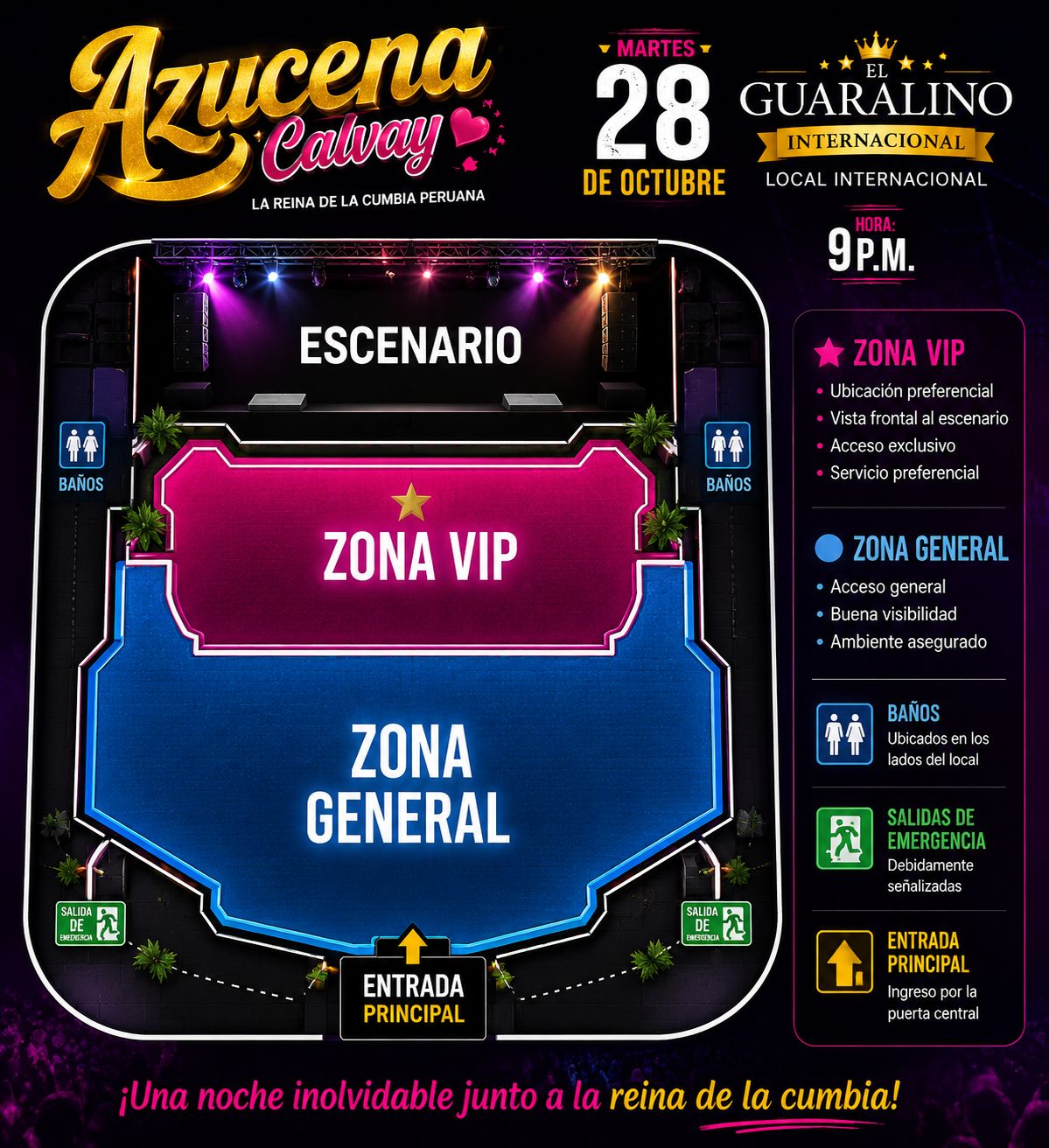 Mapa de ubicación de Aniversario Azucena Calvay